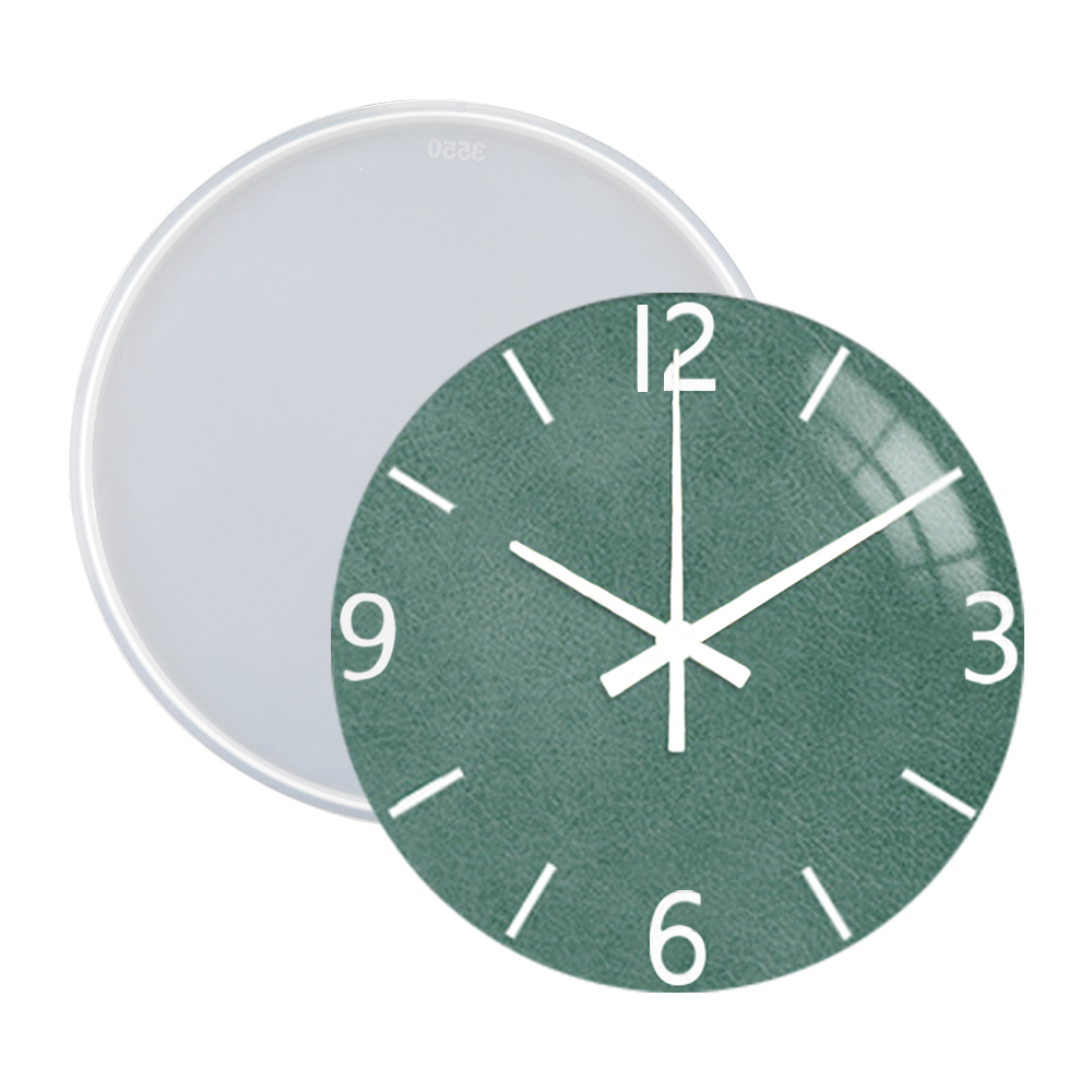 Resin Art Clock - DM283 Runde Römische Ziffern Epoxidharz-Uhr Silikonform