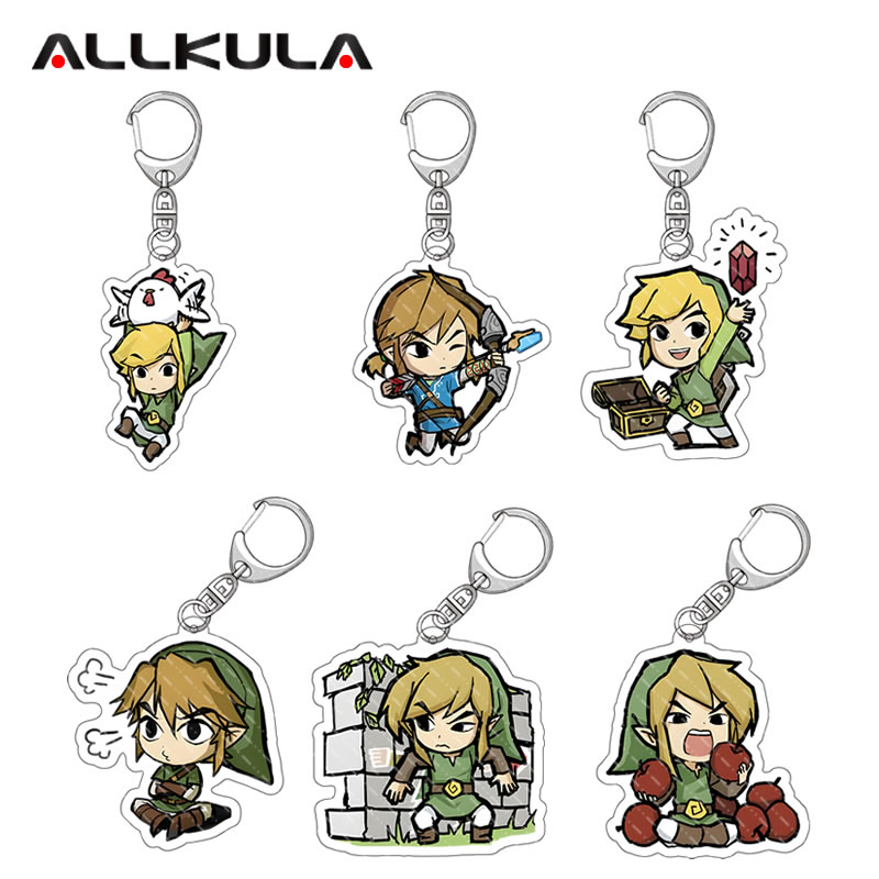 Resin Art Zelda - The Legend Of Zelda Acryl-Figuren-Display, Cartoon-Schlüsselanhänger,