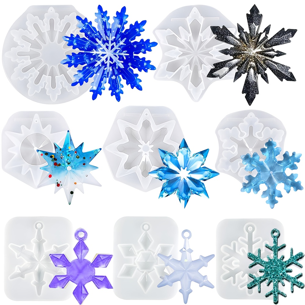 Resin Art Tools - Harzgussformen Weihnachtsdekoration Harz Silikonformen 8 Stück